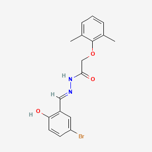 molecular formula C17H17BrN2O3 B11564275 N'-[(E)-(5-bromo-2-hydroxyphenyl)methylidene]-2-(2,6-dimethylphenoxy)acetohydrazide 