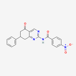 4-nitro-N-(5-oxo-7-phenyl-5,6,7,8-tetrahydroquinazolin-2-yl)benzamide