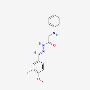 N'-[(E)-(3-iodo-4-methoxyphenyl)methylidene]-2-[(4-methylphenyl)amino]acetohydrazide (non-preferred name)