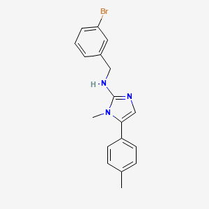 molecular formula C18H18BrN3 B11564297 N-(3-bromobenzyl)-1-methyl-5-(4-methylphenyl)-1H-imidazol-2-amine 