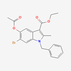 Ethyl 5-(acetyloxy)-1-benzyl-6-bromo-2-methyl-1H-indole-3-carboxylate