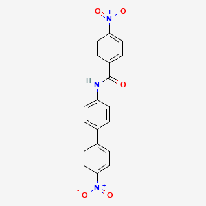 molecular formula C19H13N3O5 B11564316 4-nitro-N-(4'-nitrobiphenyl-4-yl)benzamide 