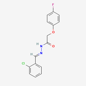 molecular formula C15H12ClFN2O2 B11564340 N'-[(E)-(2-Chlorophenyl)methylidene]-2-(4-fluorophenoxy)acetohydrazide 