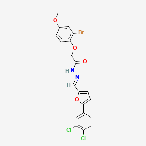 2-(2-Bromo-4-methoxyphenoxy)-N'-[(E)-[5-(3,4-dichlorophenyl)furan-2-YL]methylidene]acetohydrazide