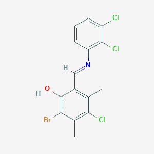 2-bromo-4-chloro-6-{(E)-[(2,3-dichlorophenyl)imino]methyl}-3,5-dimethylphenol