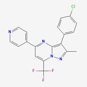 3-(4-Chlorophenyl)-2-methyl-5-pyridin-4-yl-7-(trifluoromethyl)pyrazolo[1,5-a]pyrimidine