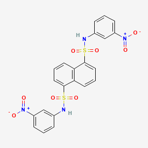 molecular formula C22H16N4O8S2 B11564382 N,N'-bis(3-nitrophenyl)naphthalene-1,5-disulfonamide 