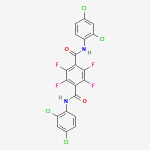 molecular formula C20H8Cl4F4N2O2 B11564405 N,N'-bis(2,4-dichlorophenyl)-2,3,5,6-tetrafluorobenzene-1,4-dicarboxamide 