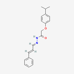 N'-[(1E,2E)-3-phenylprop-2-en-1-ylidene]-2-[4-(propan-2-yl)phenoxy]acetohydrazide