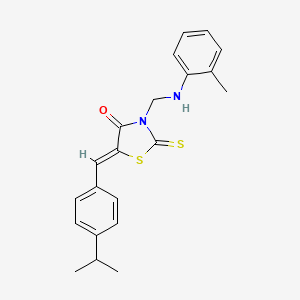 (5Z)-3-{[(2-methylphenyl)amino]methyl}-5-[4-(propan-2-yl)benzylidene]-2-thioxo-1,3-thiazolidin-4-one