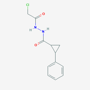 molecular formula C12H13ClN2O2 B11564444 N'-(2-chloroacetyl)-2-phenylcyclopropane-1-carbohydrazide 