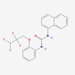 molecular formula C20H16F4N2O2 B11564454 1-Naphthalen-1-yl-3-[2-(2,2,3,3-tetrafluoropropoxy)phenyl]urea 