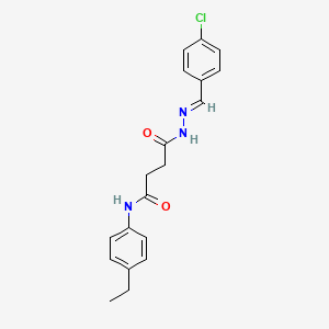 4-[(2E)-2-(4-chlorobenzylidene)hydrazinyl]-N-(4-ethylphenyl)-4-oxobutanamide