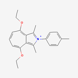 4,8-Diethoxy-1,3-dimethyl-2-(4-methylphenyl)cyclohepta[c]pyrrolium