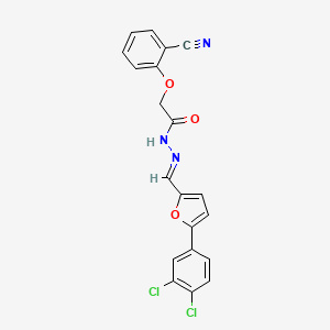 2-(2-Cyanophenoxy)-N'-[(E)-[5-(3,4-dichlorophenyl)furan-2-YL]methylidene]acetohydrazide