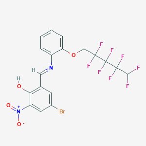 4-bromo-2-nitro-6-[(E)-({2-[(2,2,3,3,4,4,5,5-octafluoropentyl)oxy]phenyl}imino)methyl]phenol