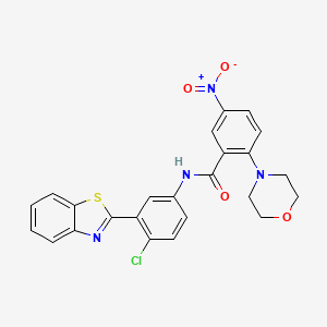 N-[3-(1,3-benzothiazol-2-yl)-4-chlorophenyl]-2-(morpholin-4-yl)-5-nitrobenzamide