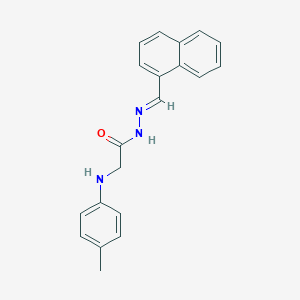 molecular formula C20H19N3O B11564549 2-[(4-Methylphenyl)amino]-N'-[(E)-(naphthalen-1-YL)methylidene]acetohydrazide 