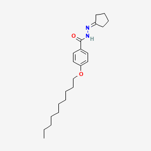 molecular formula C22H34N2O2 B11564567 N'-cyclopentylidene-4-(decyloxy)benzohydrazide 