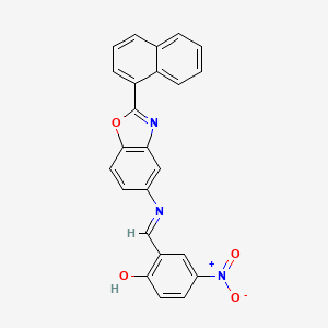 2-[(E)-{[2-(naphthalen-1-yl)-1,3-benzoxazol-5-yl]imino}methyl]-4-nitrophenol