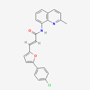 molecular formula C23H17ClN2O2 B11564623 (2E)-3-[5-(4-chlorophenyl)furan-2-yl]-N-(2-methylquinolin-8-yl)prop-2-enamide 