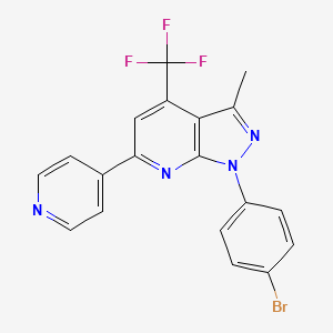 molecular formula C19H12BrF3N4 B11564630 1-(4-bromophenyl)-3-methyl-6-(pyridin-4-yl)-4-(trifluoromethyl)-1H-pyrazolo[3,4-b]pyridine 