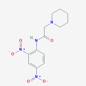 molecular formula C13H16N4O5 B11564662 N-(2,4-dinitrophenyl)-2-(piperidin-1-yl)acetamide 