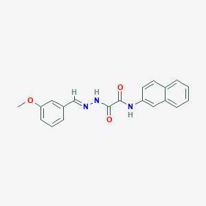 molecular formula C20H17N3O3 B11564679 2-[(2E)-2-(3-methoxybenzylidene)hydrazinyl]-N-(naphthalen-2-yl)-2-oxoacetamide 