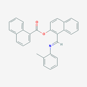 1-[(E)-[(2-Methylphenyl)imino]methyl]naphthalen-2-YL naphthalene-1-carboxylate