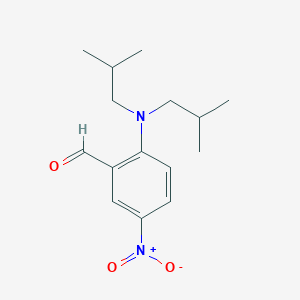 molecular formula C15H22N2O3 B11564696 2-[Bis(2-methylpropyl)amino]-5-nitrobenzaldehyde 