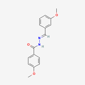 molecular formula C16H16N2O3 B11564698 4-methoxy-N'-(3-methoxybenzylidene)benzohydrazide CAS No. 303065-75-0