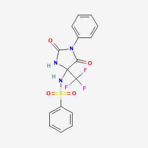 N-[2,5-dioxo-1-phenyl-4-(trifluoromethyl)imidazolidin-4-yl]benzenesulfonamide