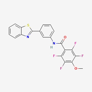 N-[3-(1,3-benzothiazol-2-yl)phenyl]-2,3,5,6-tetrafluoro-4-methoxybenzamide