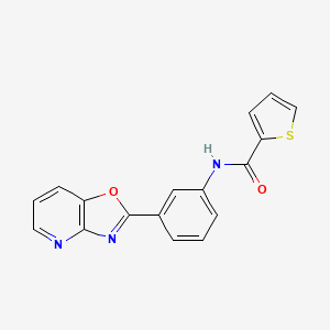 molecular formula C17H11N3O2S B11564713 N-[3-([1,3]oxazolo[4,5-b]pyridin-2-yl)phenyl]thiophene-2-carboxamide 