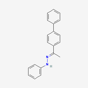 molecular formula C20H18N2 B11564748 (1E)-1-[1-(biphenyl-4-yl)ethylidene]-2-phenylhydrazine 