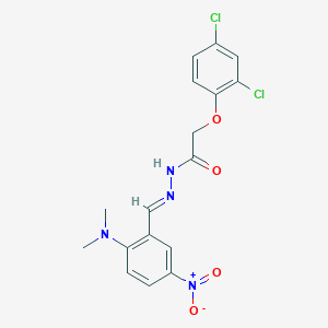 2-(2,4-Dichlorophenoxy)-N'-[(E)-[2-(dimethylamino)-5-nitrophenyl]methylidene]acetohydrazide