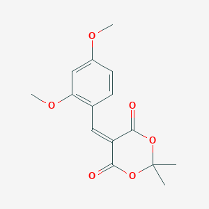 molecular formula C15H16O6 B11564759 5-[(2,4-Dimethoxyphenyl)methylidene]-2,2-dimethyl-1,3-dioxane-4,6-dione 