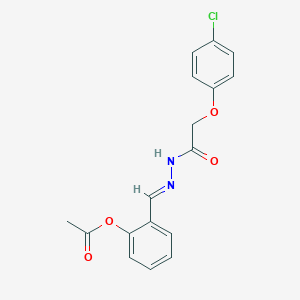 2-[(E)-{2-[(4-chlorophenoxy)acetyl]hydrazinylidene}methyl]phenyl acetate