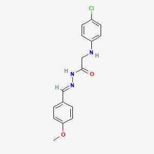 2-[(4-Chlorophenyl)amino]-N'-[(E)-(4-methoxyphenyl)methylidene]acetohydrazide