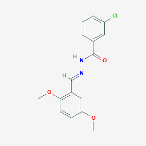 3-chloro-N'-[(E)-(2,5-dimethoxyphenyl)methylidene]benzohydrazide