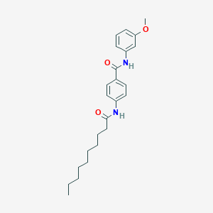 molecular formula C24H32N2O3 B11564822 4-(decanoylamino)-N-(3-methoxyphenyl)benzamide 