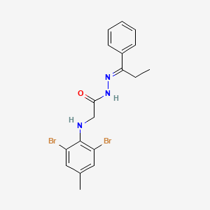 molecular formula C18H19Br2N3O B11564830 2-[(2,6-Dibromo-4-methylphenyl)amino]-N'-[(1E)-1-phenylpropylidene]acetohydrazide 