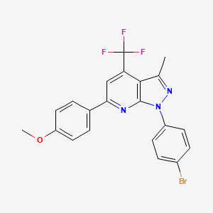 1-(4-bromophenyl)-6-(4-methoxyphenyl)-3-methyl-4-(trifluoromethyl)-1H-pyrazolo[3,4-b]pyridine