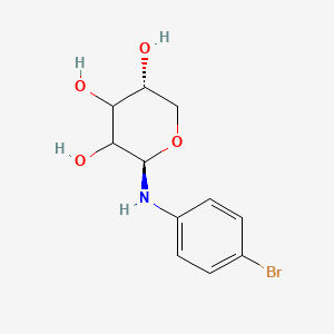 molecular formula C11H14BrNO4 B11564855 2-(4-Bromo-phenylamino)-tetrahydro-pyran-3,4,5-triol 