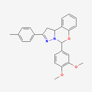 5-(3,4-Dimethoxyphenyl)-2-(4-methylphenyl)-1,10b-dihydropyrazolo[1,5-c][1,3]benzoxazine