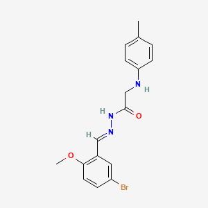 N'-[(E)-(5-bromo-2-methoxyphenyl)methylidene]-2-[(4-methylphenyl)amino]acetohydrazide (non-preferred name)