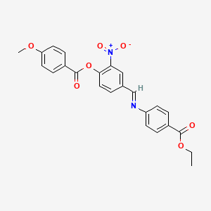 4-[(E)-{[4-(ethoxycarbonyl)phenyl]imino}methyl]-2-nitrophenyl 4-methoxybenzoate