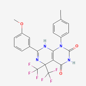 4-hydroxy-7-(3-methoxyphenyl)-1-(4-methylphenyl)-5,5-bis(trifluoromethyl)-5,8-dihydropyrimido[4,5-d]pyrimidin-2(1H)-one