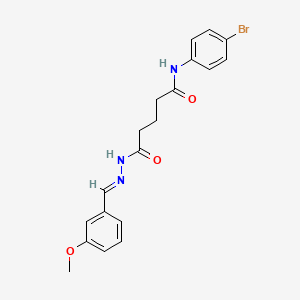 N-(4-bromophenyl)-5-[(2E)-2-(3-methoxybenzylidene)hydrazinyl]-5-oxopentanamide