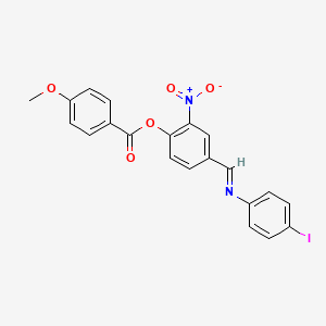 4-[(E)-[(4-Iodophenyl)imino]methyl]-2-nitrophenyl 4-methoxybenzoate